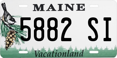 ME license plate 5882SI