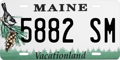 ME license plate 5882SM