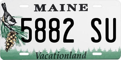 ME license plate 5882SU