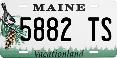 ME license plate 5882TS