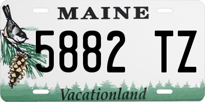 ME license plate 5882TZ