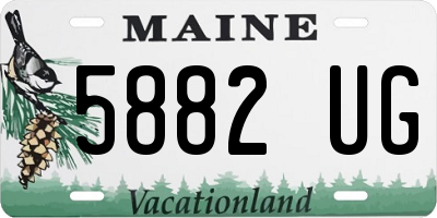 ME license plate 5882UG