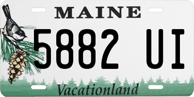 ME license plate 5882UI