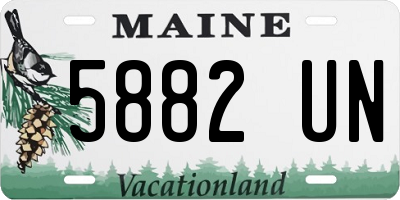 ME license plate 5882UN