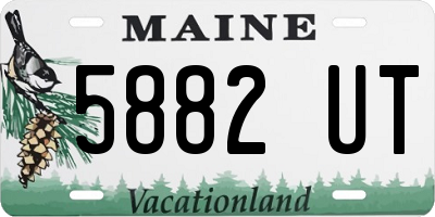 ME license plate 5882UT