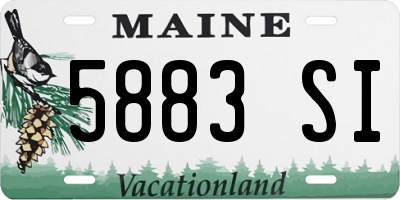 ME license plate 5883SI