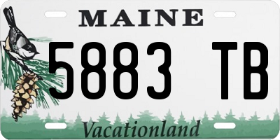 ME license plate 5883TB