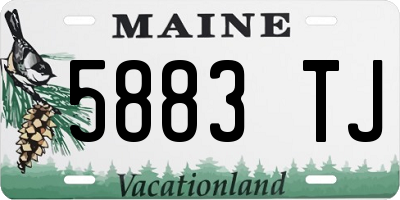 ME license plate 5883TJ