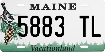 ME license plate 5883TL