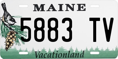 ME license plate 5883TV