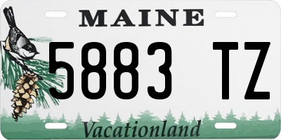 ME license plate 5883TZ