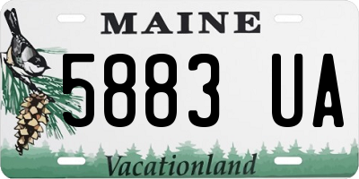 ME license plate 5883UA