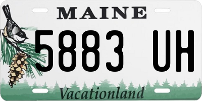 ME license plate 5883UH