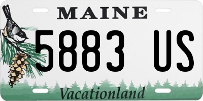 ME license plate 5883US