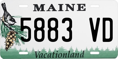 ME license plate 5883VD