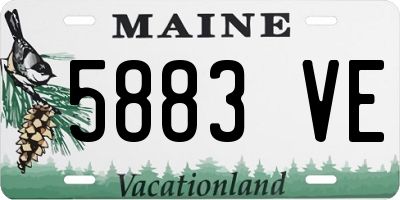 ME license plate 5883VE