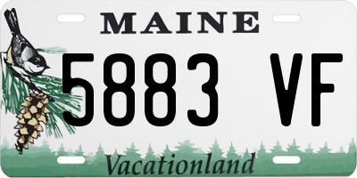 ME license plate 5883VF