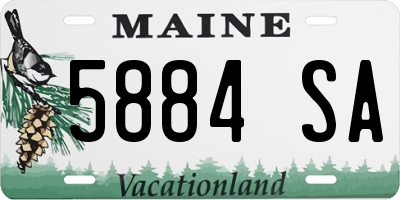 ME license plate 5884SA