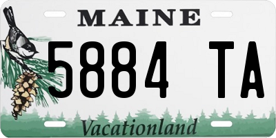 ME license plate 5884TA