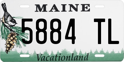 ME license plate 5884TL