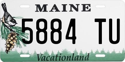 ME license plate 5884TU