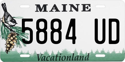 ME license plate 5884UD