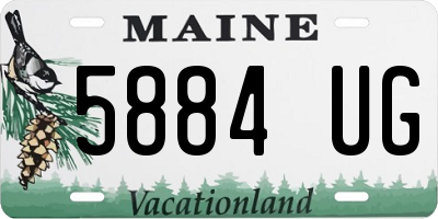 ME license plate 5884UG