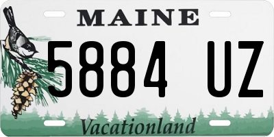 ME license plate 5884UZ