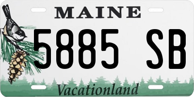 ME license plate 5885SB