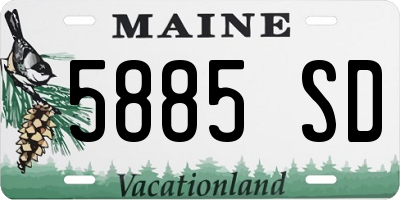 ME license plate 5885SD