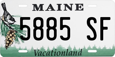 ME license plate 5885SF