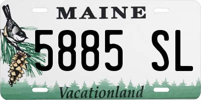 ME license plate 5885SL