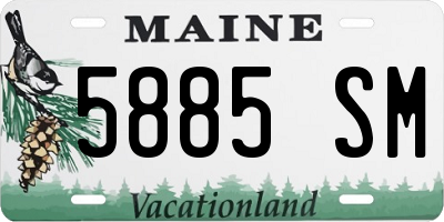 ME license plate 5885SM