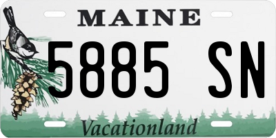 ME license plate 5885SN