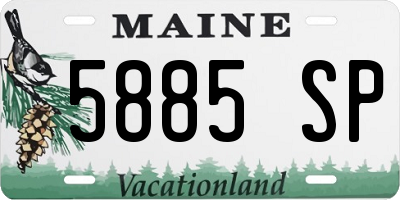 ME license plate 5885SP