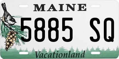 ME license plate 5885SQ