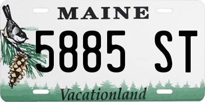 ME license plate 5885ST