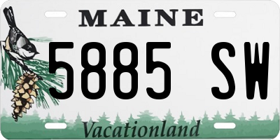 ME license plate 5885SW
