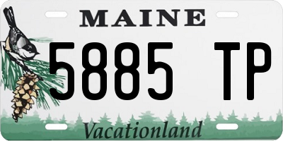 ME license plate 5885TP