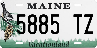 ME license plate 5885TZ