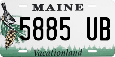 ME license plate 5885UB