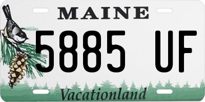 ME license plate 5885UF