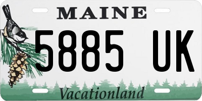ME license plate 5885UK