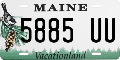 ME license plate 5885UU