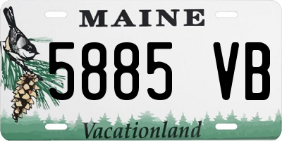 ME license plate 5885VB