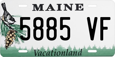 ME license plate 5885VF