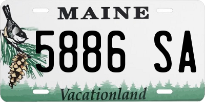 ME license plate 5886SA