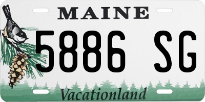 ME license plate 5886SG