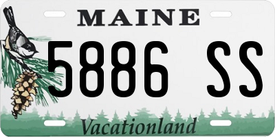 ME license plate 5886SS