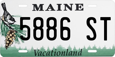 ME license plate 5886ST